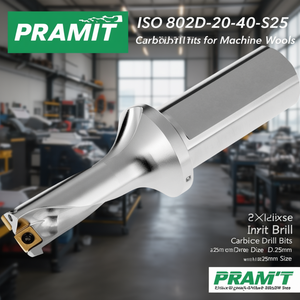 Brocas de Carburo PRAMET ISO 802D-20-40-S25 para Máquinas Herramienta, Broca Indexable 2xD con Inserto de 25mm de Diámetro de Corte y 20mm de Diámetro - Product Image 3