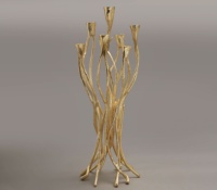 Porte-bougie éternel de style nordique en métal et verre pour la décoration de Noël, écologique et fait main