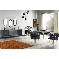 Ensemble de tables à manger convertibles en bois massif de luxe moderne de haute qualité, couleur personnalisée pour la maison, le bar et l'hôtel