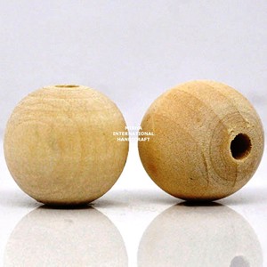 Perles rondes en bois naturel de 4mm Perles en bois colorées personnalisées en forme et taille Livraison rapide depuis l'Inde - Product Image 2