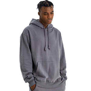 Sudadera con capucha unisex personalizada de alta calidad de peso pesado 100% de algodón con forro polar suelto básico de talla grande con cuerda para el invierno - Product Image 6