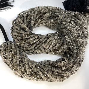 Perles en forme de rondelle à facettes noires de bonne qualité perles en gros de rutile naturel pour la fabrication de bijoux - Product Image 4