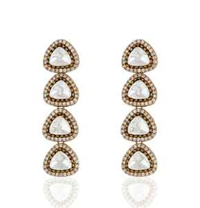 Conjunto de Collar Victoriano Chapado en Oro con Pedrería Kundan para Bodas, Fiestas, Compromisos y Aniversarios - Product Image 3