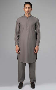 Ropa de fiesta informal Shalwar Kameez para hombres paquistaníes, tela de algodón de secado rápido estirable ajustada - Product Image 2