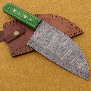 Couteau de chef personnalisé fait main en acier Damas de 10 pouces avec étui en cuir unique, manche élégant, personnalisable, supporté - Product Image 6