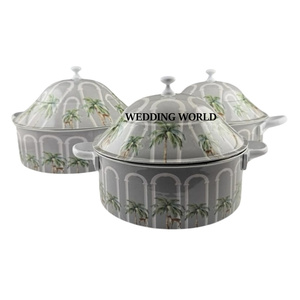 Ensemble de deux chauffe-plats métalliques personnalisés, finition Ramadan, casserole décorative de haute qualité, réchaud métallique - Product Image 4