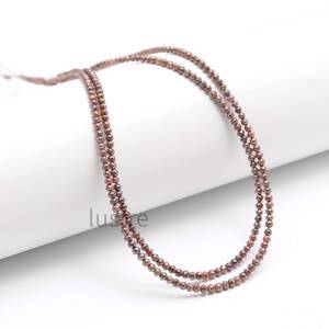 Cuentas facetadas de diamantes de champán rojo para fabricación de joyas AAA + 100% cuentas de diamantes de champán brillantes raras naturales - Product Image 3