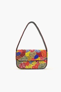 Bolso de hombro de estilo clásico con cuentas de algodón hecho a mano Galaxy Dreams, bolsos de noche de fiesta personalizables coloridos étnicos para mujer - Product Image 2