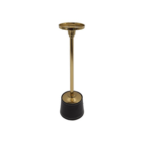 Portavelas de Metal, último diseño, acabado dorado/negro para el hogar, boda, Navidad, iluminación de mesa, decoración, pilar de vela - Product Image 6