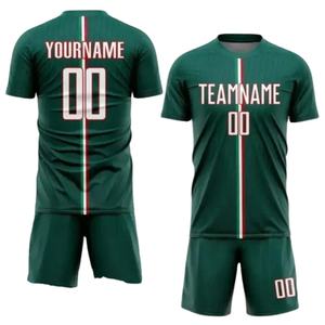 Camisetas de Fútbol Personalizadas con Nombre y Número, Sublimadas, 100% Poliéster, Secado Rápido, Transpirables, Unisex, Conjuntos de Fútbol para Equipos Adultos - Product Image 1