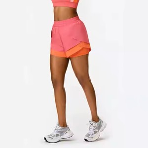 กางเกงผ้าเอวสูงสำหรับผู้หญิงกางเกงขาสั้นผ้าโพลีเอสเตอร์แบบรีไซเคิล100% ระบายอากาศแห้งเร็วระบายอากาศได้ดี - Product Image 2