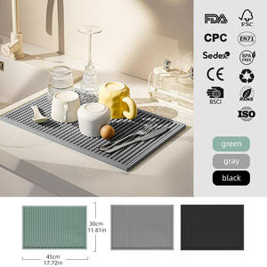 Non-Slip Modern <b>Bar</b> Service Spill <b>Mat</b> Silicone Kitchen Dish Drying <b>Mat</b> Restaurant Kitchen Hotel Counter <b>Bar</b> Pads - Product Image 2