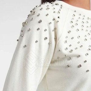 เสื้อสเวตเชิ้ตประดับพลอยเทียมสำหรับผู้หญิงเสื้อสเวตเชิ้ตแฟชั่นและระบายอากาศได้ดี - Product Image 6