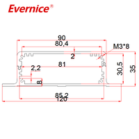 Usinage CNC Boîtier en aluminium anodisé Boîtier d'instrument électronique en métal Boîte de jonction Boîtier PCB