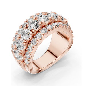 Bague en diamant de laboratoire et moissanite 4,26 CT, diamant CVD VVS-VS-EF, or 18 carats, 14 carats, 10 carats et argent 925, or rose, or jaune, or blanc - Product Image 4