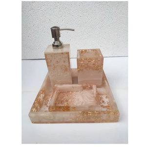 Luxueux Ensemble d'accessoires de salle de bain en résine Design moderne Vente à chaud Ensemble de salle de bain à prix abordable - Product Image 2