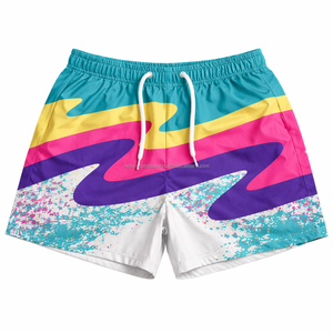 Shorts en nylon à mémoire de forme, écologiques, recyclés, séchage rapide, respirants, hydrofuges, taille élastique, vintage, personnalisables OEM - Product Image 3