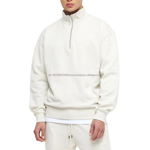 Sudaderas con capucha y media cremallera con logotipo personalizado 2026, Sudaderas con cuello simulado para hombres, sudaderas de algodón de alta calidad, servicio OEM - Product Image 2