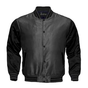 Personalizado al por mayor 100% poliéster satén Varsity bombardero béisbol chaqueta de invierno chaqueta personalizada - Product Image 4