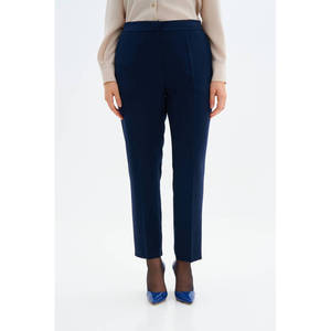 Pantalones de traje azul marino para mujer con cintura elástica en la parte trasera - Product Image 2