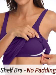 Débardeur sans manches pour femme, tricoté, mélange de coton doux, extensible, respirant, écologique, séchage rapide, décontracté, coupe ajustée, été - Product Image 3