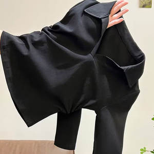 Women Slim Fit <b>Short</b> <b>Sleeve</b> Solid Polyester for Shirt Casual Office Wear Jersey Fabric Spring/Fall Everyday Outfit - Product Image 6