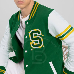 Veste universitaire à manches longues personnalisée de haute qualité pour hommes Design personnalisé décontracté Letterman porter pour l'hiver col montant-High Street - Product Image 3
