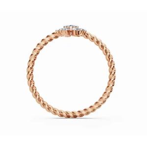 แหวนเพชรพรีเมียม Ulrikas Floret of Radiance ทรงกลม น้ำหนัก 0.156 กะรัต ทอง 9 กะรัต 14 กะรัต 18 กะรัต ขายส่งออนไลน์ - Product Image 4