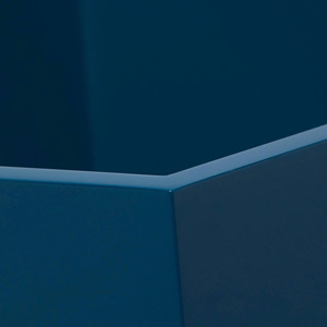 Luxury Blue Lacquer <b>Bin</b> Modern Hexagonal Waste <b>Bin</b> for Home <b>Office</b> Hotel Decor OEM ODM Wholesale - Product Image 3