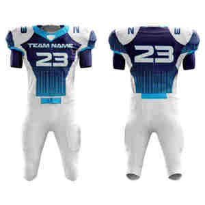 Uniformes de fútbol americano hechos a medida al por mayor con 100% poliéster de secado rápido transpirable uniforme de fútbol americano - Product Image 1