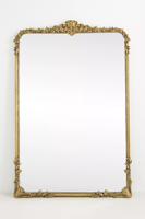 Miroir de sol en or baroque orné pleine longueur miroir à cadre en bois antique Vintage décor à la maison de luxe miroir sur pied Style français