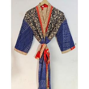 Belle été soie Kimono Bikini couverture robe de maternité vêtements de nuit indien robe de chambre Sari vêtements de plage - Product Image 2