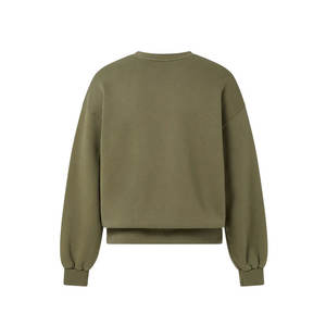 450GSM coton coupe ample surdimensionné col rond polaire sweat unisexe coupe ample polaire sweat coton biologique - Product Image 3