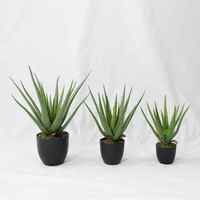 Serpent artificiel plante Sansevieria avec pot noir grandes plantes de faux bureau pour intérieur maison bureau décoration plante tropicale aloès