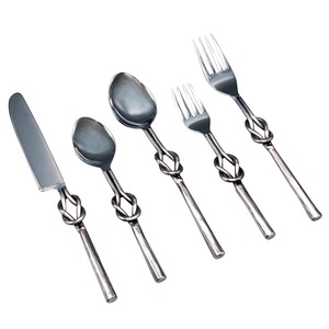 Ensemble de couverts à poignée de conception de noeud unique pour dîner buffet de dessert fête de mariage et présentation de table moderne décorative - Product Image 1