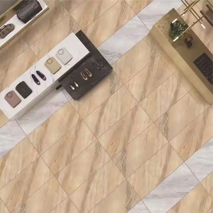 Fissel Brown Carrelage en porcelaine émaillée Surface brillante Chambre Salon 600x1200mm Design indien haut de gamme - Product Image 6