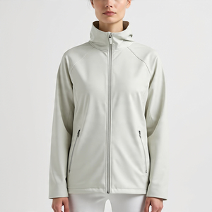 Chaqueta Softshell con capucha de talla grande Chaqueta Softshell de senderismo con cremallera de gran tamaño para mujer con forro Chaquetas Softshell cálidas de invierno - Product Image 4