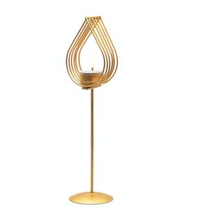 Décoration de Noël d'aspect royal, design artisanal, finition dorée, support de bougie chauffe-plat avec verre, support de table - Product Image 2