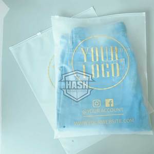 Bolsas con cremallera esmerilada personalizada para ropa interior juguetes maquillaje embalaje con logotipo impreso para calcetines y zapatos - Product Image 4