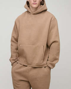 Survêtement d'hiver pour homme de haute qualité OEM, vêtements personnalisés, streetwear, couleur unie, 100% coton, imprimé régulier, respirant - Product Image 5