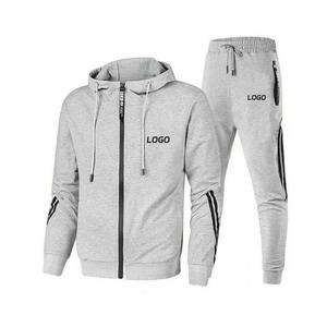 OEM Vente en gros haute qualité personnalisé Vente en gros entraînement Gym Survêtements de jogging Ensemble deux pièces 100% coton pour hommes à vendre - Product Image 5