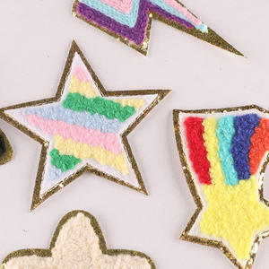 Toalla bordada colorida, parches de letras de chenilla para ropa, parches de chenilla personalizados con prensa de calor para planchar - Product Image 5