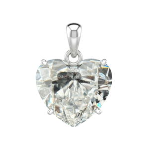 GIA IGI ได้รับการรับรอง20กะรัต Def VVS VS ห้องแล็บปลูกเพชรหัวใจทองชั้นดี925สเตอร์ลิงเงินโซลิแทร์จี้และของขวัญให้เขา - Product Image 1