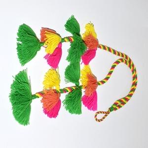 Llavero con borlas de 5 pulgadas para decoración de bolsos, anillo con borlas de color azul y rojo para la confección de prendas de vestir, con diamantes indios - Product Image 5