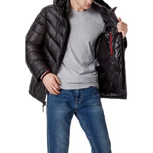 Veste matelassée légère pour hommes avec capuche compressible Style de rue Personnalisez votre propre conception Vestes matelassées pour hommes - Product Image 1