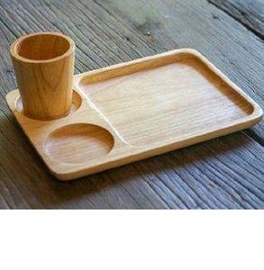 Vente la plus chaude de haute qualité plateau en bois personnalisé décor de cuisine 100% plateau de service en bois naturel - Product Image 4