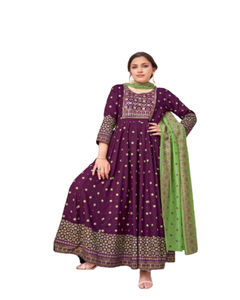 Kurti de algodón estampado de último diseñador con Dupatta Set para todas las ocasiones Ropa DE BODA Indian Salwar Kameez para adultos - Product Image 1