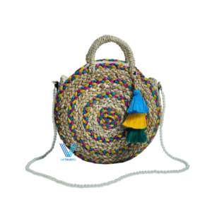 Sac à main en jacinthe d'eau tissée à la main de taille personnalisée sac fourre-tout naturel écologique pour les femmes mode décontractée de tous les jours - Product Image 3