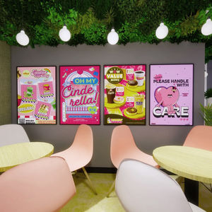 กล่องไฟเมนูอาหารฟาสต์ฟู้ด LED ตัวเรือนอะลูมิเนียมอัลลอยด์ ดีไซน์บางเฉียบ รูปทรงสี่เหลี่ยมผืนผ้า ติดตั้งแบบแขวน สำหรับโฆษณาในบาร์ คาเฟ่ ร้านเบียร์ - Product Image 4