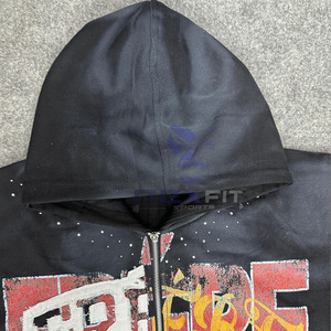 Diseño personalizado Corte perfecto Sudadera con cremallera más demandada Sólido 100% Algodón Transpirable Ecológico Unisex Sudaderas con capucha - Product Image 3